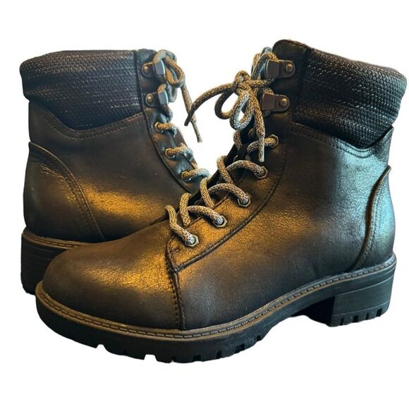 Universal Threads Women's Black Memory Foam‎ Lace-Up Ankle Boots Size 6 - Picture 4 of 9